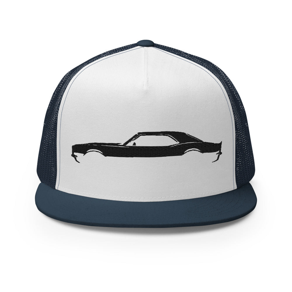 1969 Chevy Camaro SS RS American Muscle Car Custom Embroidered 5 Panel Trucker Cap Snapback Hat