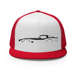 Corvette C3 Outline 3rd Gen Vette Owner Custom Embroidered 5 Panel Trucker Cap Snapback Hat