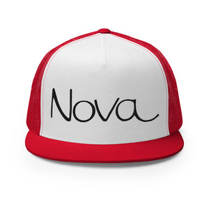 1969 Chevy Nova Emblem Script Muscle Car Custom Embroidered 5 Panel Trucker Cap Snapback Hat