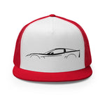 Corvette C6 Outline 6th Gen Vette Owner Custom Embroidered 5 Panel Trucker Cap Snapback Hat