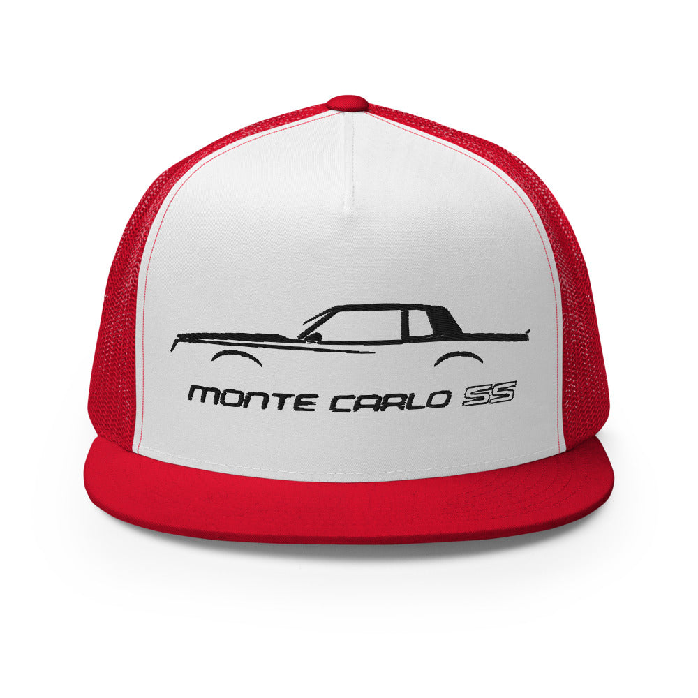 Chevy Monte Carlo SS Fourth Gen 1981-1988 Classic Car Owner Custom Embroidered 5 Panel Trucker Cap Snapback Hat