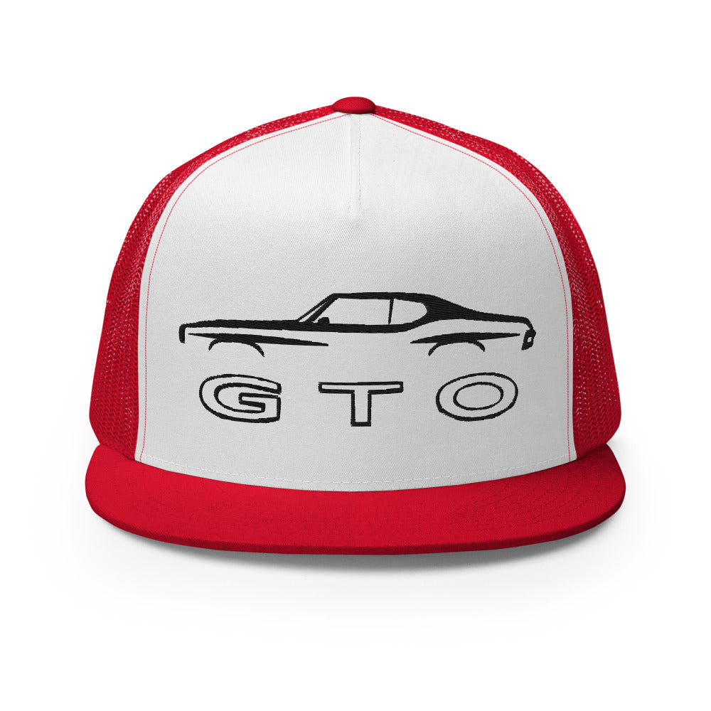 GTO American Muscle Car Collector Classic Cars Owner Custom Embroidered 5 Panel Trucker Cap Snapback Hat