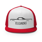 Chevy El Camino 5th Generation 1978 Classic Car Silhouette Custom Embroidered 5 Panel Trucker Cap Snapback Hat