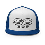 SS 396 Chevy Engine Muscle Car Owner Custom Embroidered 5 Panel Trucker Cap Snapback Hat