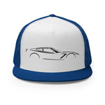 Corvette C7 Silhouette 7th Generation Vette Owner Custom Embroidered 5 Panel Trucker Cap Snapback Hat