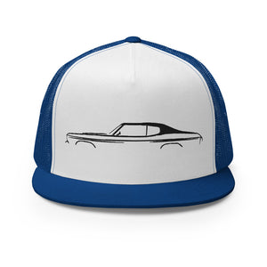 1970 Chevelle SS Silhouette Muscle Car Custom Embroidered 5 Panel Trucker Cap Snapback Hat