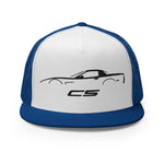 Corvette C5 Outline 5th Gen Vette Owner Custom Embroidered 5 Panel Trucker Cap Snapback Hat