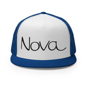 1969 Chevy Nova Emblem Script Muscle Car Custom Embroidered 5 Panel Trucker Cap Snapback Hat