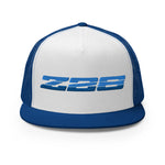 1985 1986 Camaro Z28 Blue Emblem Retro 80s Aesthetic Custom Embroidered 5 Panel Trucker Cap Snapback Hat