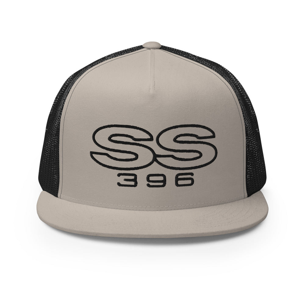 SS 396 Chevy Engine Muscle Car Owner Custom Embroidered 5 Panel Trucker Cap Snapback Hat