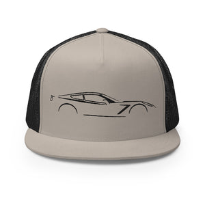 Corvette C7 Silhouette 7th Generation Vette Owner Custom Embroidered 5 Panel Trucker Cap Snapback Hat