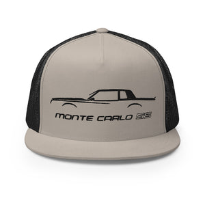 Chevy Monte Carlo SS Fourth Gen 1981-1988 Classic Car Owner Custom Embroidered 5 Panel Trucker Cap Snapback Hat