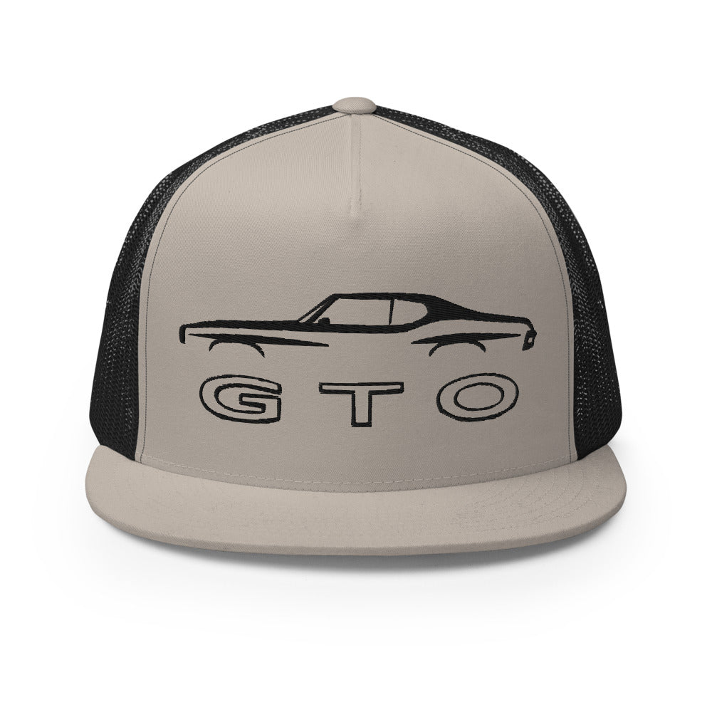 GTO American Muscle Car Collector Classic Cars Owner Custom Embroidered 5 Panel Trucker Cap Snapback Hat