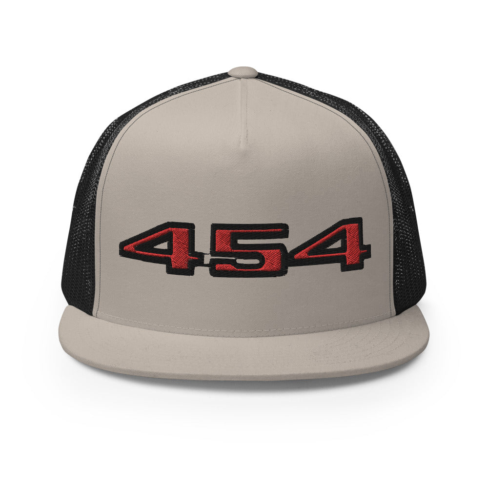 Chevelle Chevy 454 Emblem Big Block Engine Mechanics Custom Embroidered 5 Panel Trucker Cap Snapback Hat