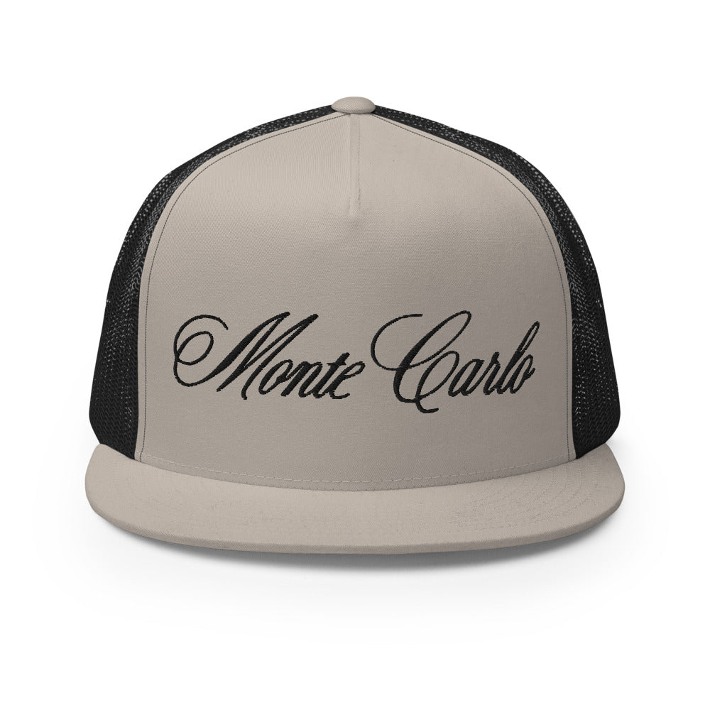 1971-1972 Monte Carlo Rear Script Emblem Classic Cars Custom Embroidered 5 Panel Trucker Cap Snapback Hat