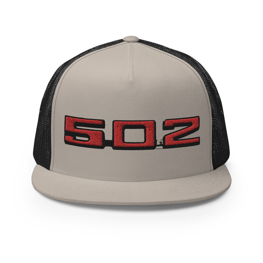 Chevy Big Block Engine 502 Emblem Custom Embroidered 5 Panel Trucker Cap Snapback Hat