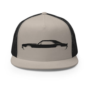 1969 Chevy Camaro SS RS American Muscle Car Custom Embroidered 5 Panel Trucker Cap Snapback Hat