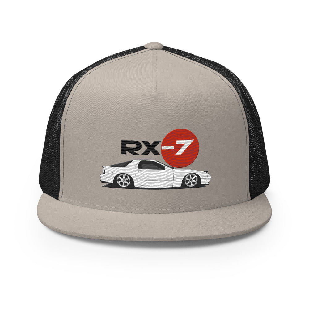 RX7 80s 90s JDM Car Japanese Sun RX-7 Drivers Trucker Cap 5 panel snapback hat