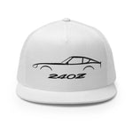 Datsun 240z Silhouette S30 Vintage JDM Car Custom Embroidered 5 Panel Trucker Cap Snapback Hat