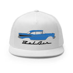 1957 Bel Air Tropical Turquoise Hardtop Antique 57 Chevy Custom Embroidered 5 Panel Trucker Cap Snapback Hat