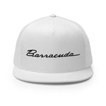 1970s Barracuda Emblem Script Muscle Car Cuda Classic Cars Custom Embroidered 5 Panel Trucker Cap Snapback Hat