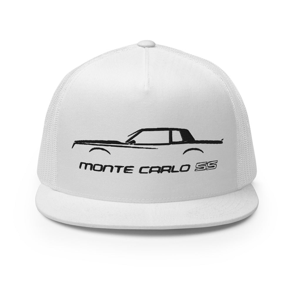 Chevy Monte Carlo SS Fourth Gen 1981-1988 Classic Car Owner Custom Embroidered 5 Panel Trucker Cap Snapback Hat