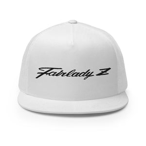 Fairlady Z Emblem Script Datsun 240z 280z Vintage JDM Car Custom Embroidered 5 Panel Trucker Cap Snapback Hat