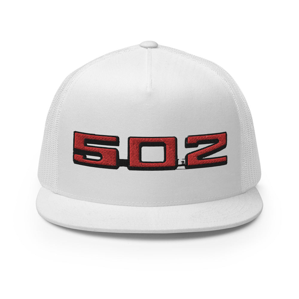 Chevy Big Block Engine 502 Emblem Custom Embroidered 5 Panel Trucker Cap Snapback Hat