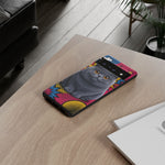 British Shorthair Round Pop Art Tough Phone Case