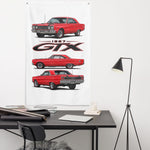 1967 GTX Red Hardtop Banner 34x56 Garage Man Cave Wall Decor Car Guy Gift