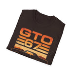 GTO 67 Retro Sunset Car T-Shirt Classic Muscle Graphic Tee