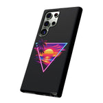 Synthwave Sunset Triangle Phone Case Retro Vaporwave Case