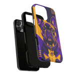 French Bulldog Pop-Art Portrait Tough Phone Case - Purple Gold