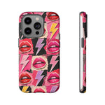 Pop Art Lips and Lightning Bolt Phone Case