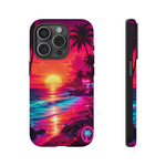 Neon Sunset Beach Radiant Vaporwave Phone Case – Tropical Aesthetic