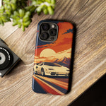 Retro Sunset Countach phone case | Sports car tough cover
