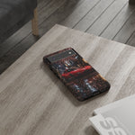 Red FD RX-7 Blossom Alley Tough Phone Case - Rain-Slicked Night