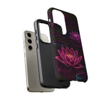Neon Water Lilies Vaporwave Tough Phone Case