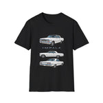 Classic 1963 Chevy Impala Illustration T-Shirt | Vintage Car Trio