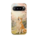 Akita under Cherry Blossoms Dog Breed Phone Case