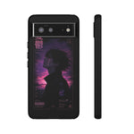 Melancholy Data Poster Phone Case, Glitch Anime Sky Tough Cover