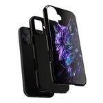 Holographic Wolf Phone Case, Fractured Prism Iridescent Cover