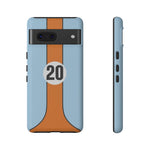 Blue Orange 20 Retro Endurance Racing Stripe Tough Phone Case Cover