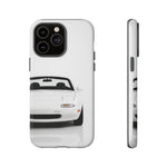 White NA Miata Phone Case, Retro MX5 Roadster Cover, Gift for Car Guys