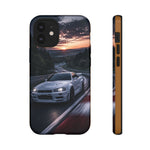 Skyline GT-R R34 White Nurburgring Speed Art Tough Phone Case