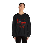 1969 Camaro SS Muscle Car Red Black Art Classic Chevy Crewneck Sweatshirt