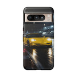 Yellow C5 Z06 Track Day Speed Art Tough Phone Case