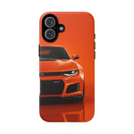 Orange Camaro Phone Case, ZL1 American Muscle Car Tough Cover for Men Gift