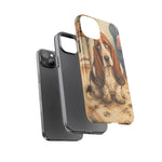 Guilty Basset Hound Phone Case, Muddy Watercolor Art Cover