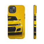 Yellow Camaro Phone Case, ZL1 American Muscle Car Tough Cover for Chevy Owners